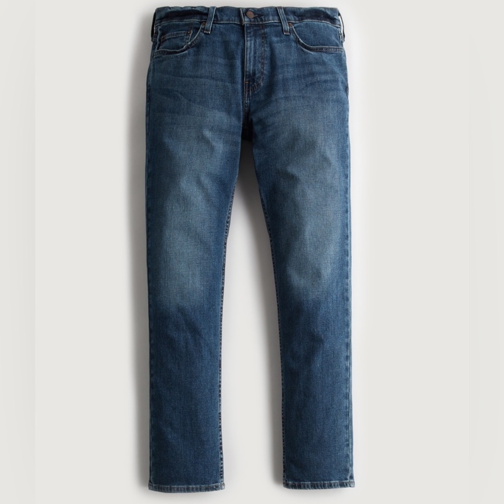 Men’s Hollister Slim Straight Blue Denim Jeans size W36 L32 New with tags